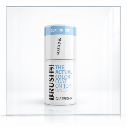 The Actual Color HEMA-Fri Top Coat NO WIPE Glassed-in BrushUP utan klibbigt lager för naglar 5g