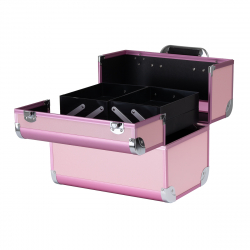 Kosmetikväska / sminkväska Pink L i aluminium