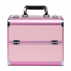 Kosmetikväska / sminkväska Pink L i aluminium