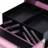 Kosmetikväska / sminkväska Pink L i aluminium