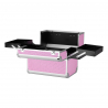 Kosmetikväska / sminkväska Pink L i aluminium