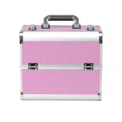 Kosmetikväska / sminkväska Pink L i aluminium