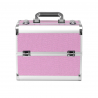 Kosmetikväska / sminkväska Pink L i aluminium