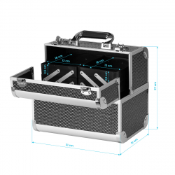 Kosmetikväska / sminkväska Black L i aluminium