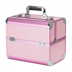 Kosmetikväska / sminkväska Pink L i aluminium