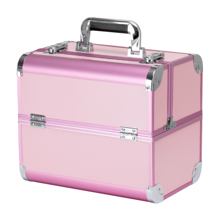 Kosmetikväska / sminkväska Pink L i aluminium