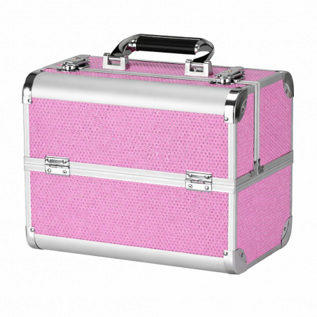 Kosmetikväska / sminkväska Pink L i aluminium