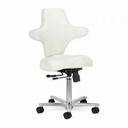 Arbetsstol / sadelstol AZZURRO SPECIAL 152 vit med ryggstöd