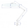 Arbetslampa / bordslampa ELEGANTE BAS LED vit