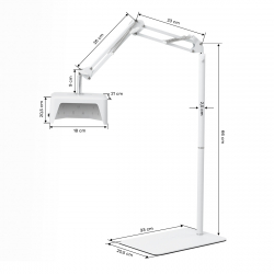 LED / UV lampa GLOW 112 48W med spegelbottnen och stativ