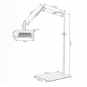LED / UV lampa GLOW 112 48W med spegelbottnen och stativ
