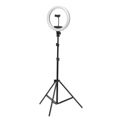 Ringlampa / arbetslampa 13 tum LED svart med stativ