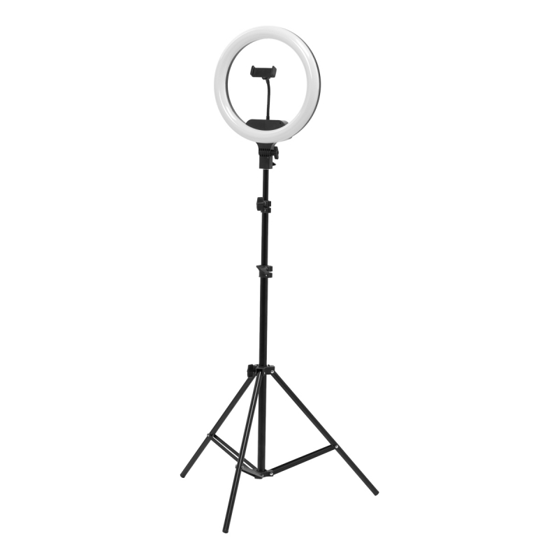 Ringlampa / arbetslampa 13 tum LED svart med stativ