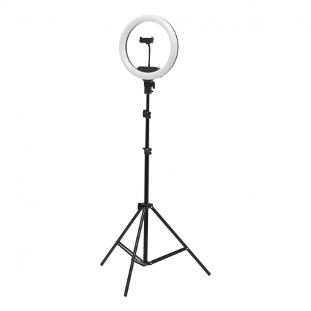 Ringlampa / arbetslampa 13 tum LED svart med stativ