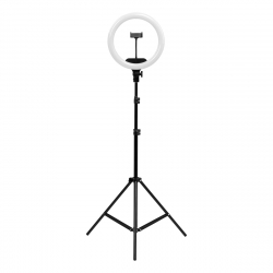Ringlampa / arbetslampa 13 tum LED svart med stativ