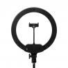 Ringlampa / arbetslampa 13 tum LED svart med stativ