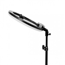 Ringlampa / arbetslampa 13 tum LED svart med stativ
