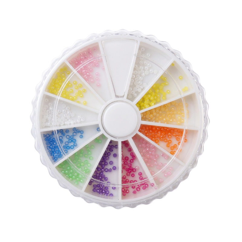 Pärlor 1mm färgmix för nageldesign