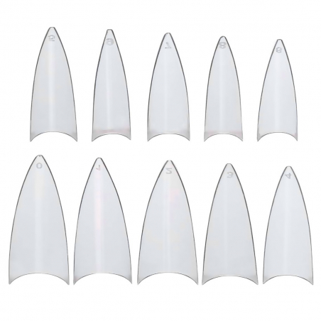 Genomskinliga nageltippar stiletto 500st