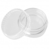 Låda med 12 x 5ml skruvburkar av plast