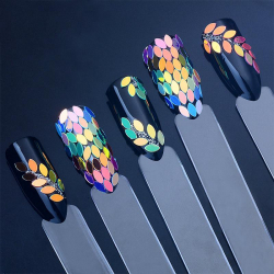 Kameleont glitter 12 färger - oval