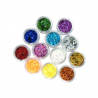 Glitter 12 färger - sexkanter 1-2 mm