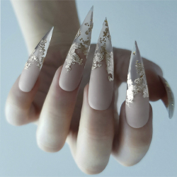 Nageldekoration silvrig folie