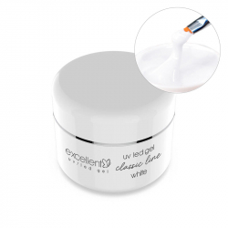 Vit UV nagelgel Excellent Classic för naglar 15g