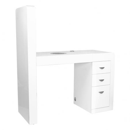 Manikyrbord / nagelbord 310 vit med utsug vänster