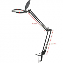 Förstoringslampa / arbetslampa / lupplampa svart LED MOONLIGHT 8012/5