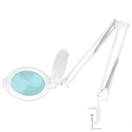 Förstoringslampa / arbetslampa vit med bordsfäste LED MOONLIGHT 8013/6