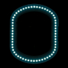 Förstoringslampa / arbetslampa ELEGANTE 6028 LED 5D vit, stativ / hjul