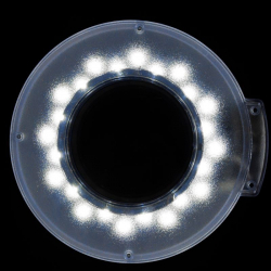 Förstoringslampa S5 LED med stativ, justerbar ljusintensitet, vit