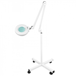 Förstoringslampa / arbetslampa S4 LED, stativ, hjul, reglerbar ljus