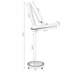 Arbetslampa / bordslampa vit ELEGANTE 801-L LED stativ, justerbar ljus