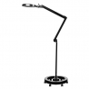 Förstoringslampa / arbetslampa ELEGANTE 6025 LED svart, stativ, hjul