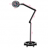Förstoringslampa / arbetslampa ELEGANTE 6025 LED svart, stativ, hjul