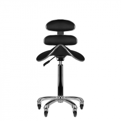 Arbetsstol / sadelstol AM-880 med ryggstöd extra hög svart