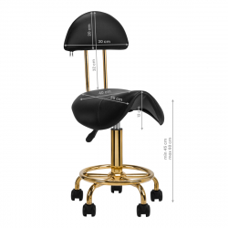 Arbetsstol / sadelstol 6001G guld / svart