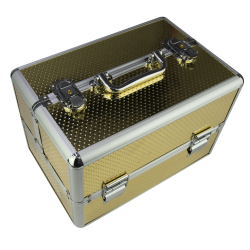 Kosmetikväska / sminkväska GOLD 603-14 i aluminium