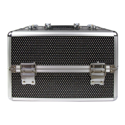Kosmetikväska / sminkväska 7038-1 svart i aluminium
