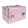 Kosmetikväska / sminkväska 7038-5 rosa i aluminium