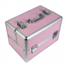 Kosmetikväska / sminkväska 7038-5 rosa i aluminium