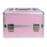 Kosmetikväska / sminkväska 7038-5 rosa i aluminium