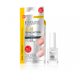 Nagelserum 8-i-1 Eveline TOTAL ACTION SILVER SHINE för naglar 12ml