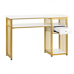 Manikyrbord MT-302G vit / guld
