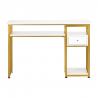 Manikyrbord MT-302G vit / guld