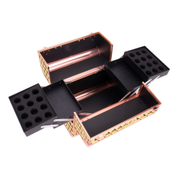Kosmetikväska / sminkväska 3D DIAMOND GOLD XL i aluminium roseguld