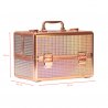 Kosmetikväska / sminkväska ROSE GOLD K105-7H i aluminium