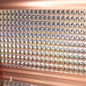 Kosmetikväska / sminkväska MOSAIC XL roseguld i aluminium